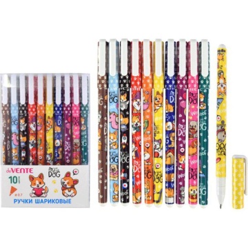 Набор ручек шар. deVENTE. Собачьи истории 10 цв., 0,7мм, блистер