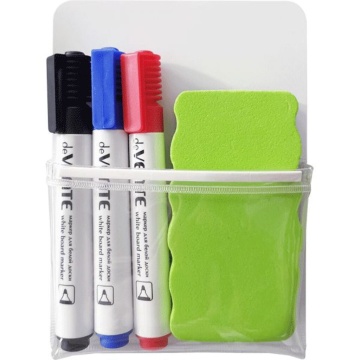 Набор маркеров для белой доски 5,0мм 3цв., с магнитной губкой