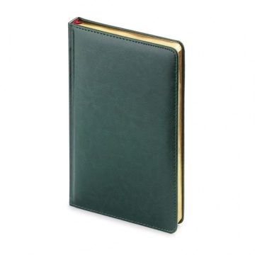 Ежедневник недат. А4 136л., кожзам, тв.обл. "Sidney Nebraska. Зеленый" ляссе