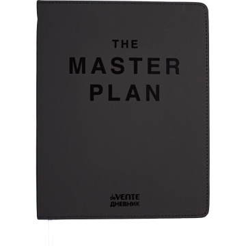 Дневник универсальн. обл. кожзам, интегр. "The Master plan", выборочный лак, 48л, ляссе