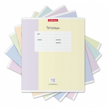 Тетрадь 12л линейка мелов "Optima Blocks" ассорти (5диз) 60г.м2 ERICH KRAUSE 58222