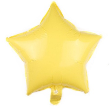 Шар фольга 18" "Звезда" желтый 45 см