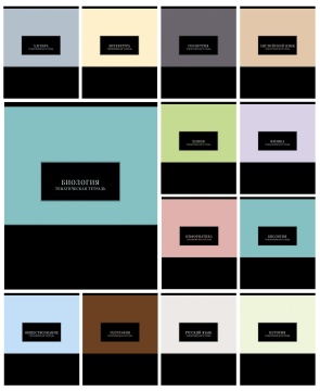 Комплект предметных тетрадей "Черная Пастель" 12 шт в упаковке, 48л., УФ-лак