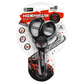 Ножницы детские Феникс+ "Городские гонки" 13 cм, нерж.сталь