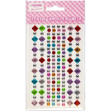 Стразы клеевые "Diamonds" 9,5*15см, акриловые, ассорти