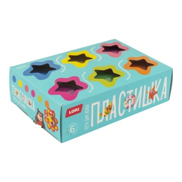 Тесто для лепки  6 цв.*80 гр., в карт. коробке