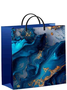 Пакет 30*30см (140мк) с пластиковой ручкой "Голубая лагуна" мягкий пластик