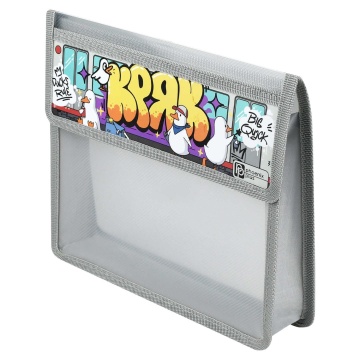 Папка д/тетрад. А5 (238*200*50) 1отд. на липучке, пластик "Утки в метро"