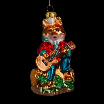 Украшение ErichKrause Decor Лис-гитарист 12см, стекло