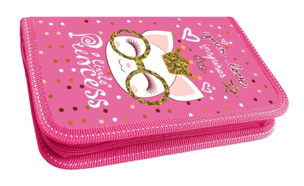 Пенал 1 отд. (195*110*30) молния, лам.картон "Маленькая принцесса"