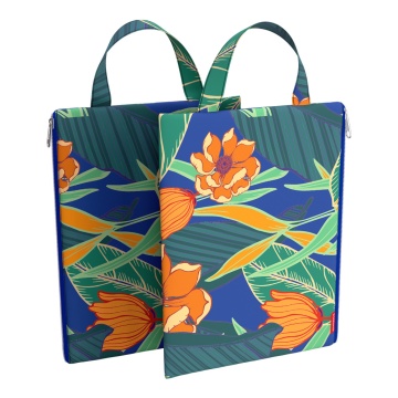 Папка текстильная на молнии, вертикальная ErichKrause с ручкой Exotic Flowers, A4