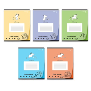 Тетрадь А5 12л лин. Светоч пласт.обл. "Давай дружить"