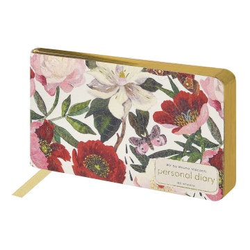 Еженедельник недат. А6 80л., кожзам, мягк.пер. "Flora. Пионы"**