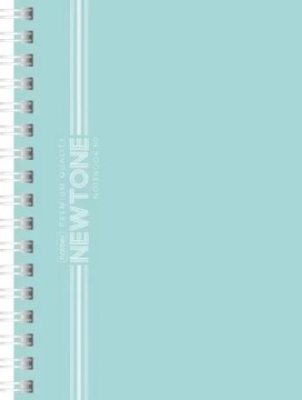 Блокнот А6  80л гребень слева "Ньютон пастель. Лунный камень" клетка, софт-тач*