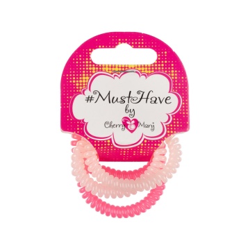 Набор резинок для волос "CHERRY MARY"  4шт пружинка, розовый