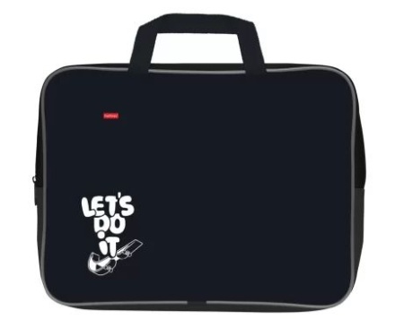 Папка А4 (350*265*40) с ручками, молния, ткань "LET'S DO IT"