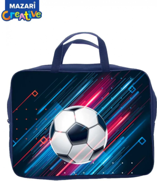 Папка для тетрадей. А4. FOOTBAL. 335*260*60 мм, с ручками, ткань с печатью