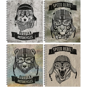 Тетрадь А5  96л кл. гребень Полином "Байкеры"*