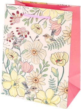 Пакет подар. бумажн. 18*23*10 см, 190гр/м2  Нежный цвет