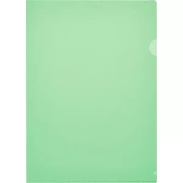 Папка уголок А4 прозр. плотн. 0,18мм зелёная