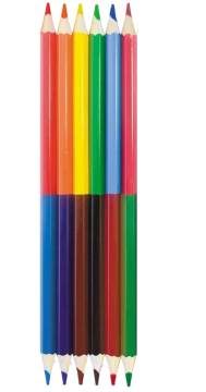 Карандаши цветные шестигранные двусторонние"Классика" 6штук.12цветов