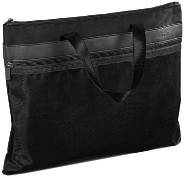 Папка - портфель А4 1 отд. на молнии ткань черная