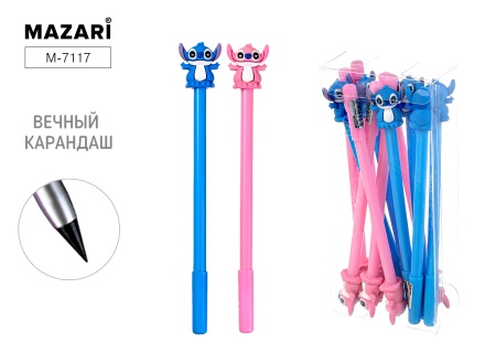 Карандаш вечный УШАСТИК (Стич), 2 цвета корпуса ассорти