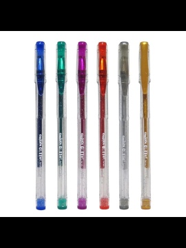 Ручка гелевая Carioca Glitter, 1мм с блестками, цвет ассорти