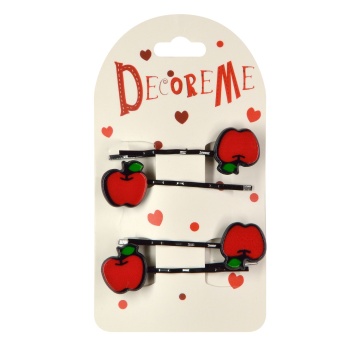 Набор заколок для волос "Decore me. Фрукты" 4шт., 5см, 2 вида
