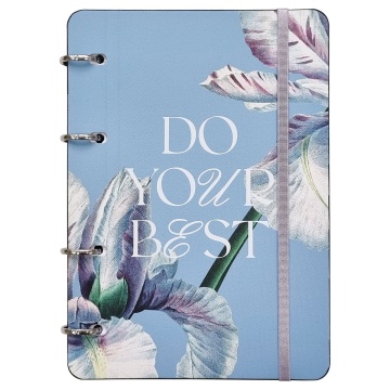 Тетрадь А5 120л кл. на кольцах Infolio "Infolio Study. Blossom. Синий"