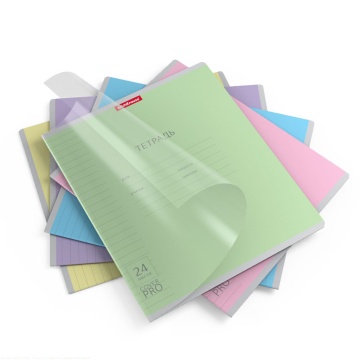 Тетрадь А5 24л лин. Erich Krause пласт.обл. "Классика CoverPrо" ассорти MIX-PACK