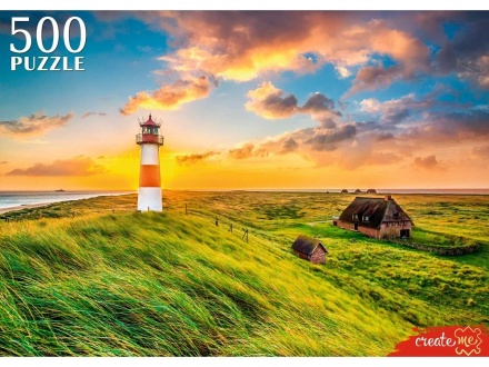 Пазлы 500 элементов 480*330мм. "Маяк на закате"