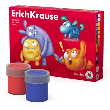 Гуашь 24цв 480мл Erich Krause Jolly Friends