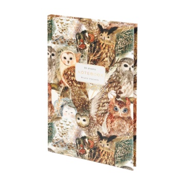 Блокнот А5 7БЦ 80л "Fauna. Волшебные совы" клетка, мат. лам.