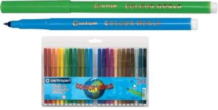Фломастеры 24цв "Centropen colour world" блистер