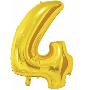 Шар фольга 26" "Цифра 4" Gold