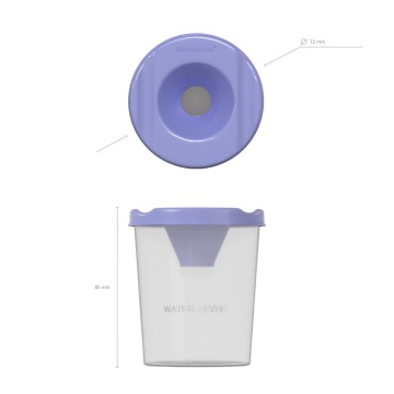 Стакан-непроливайка ErichKrause Pastel, фиолетовый