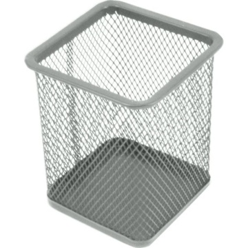 Стакан наст. "deVENTE" 8*8*10см, метал., квадратный, серый