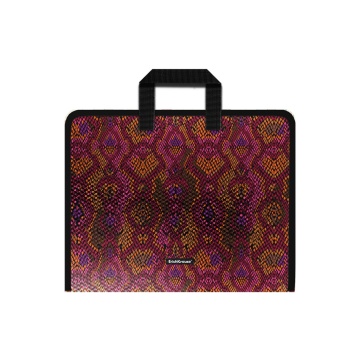 Папка на молнии пластиковая с ручками ErichKrause Crimson Python, А4+ (в пакете по 4 шт.)