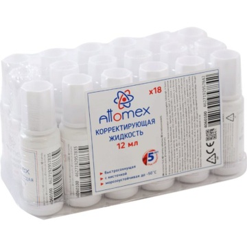 Корректирующая жидкость Attomex, 12мл. на спирт. основе