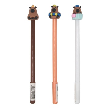 Ручка гелевая "Капибара" синяя, 0,5мм