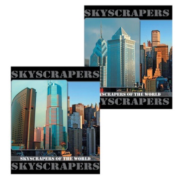 Тетрадь А5 96 л. ЭКО клетка, обложка картон, ГОРОДА