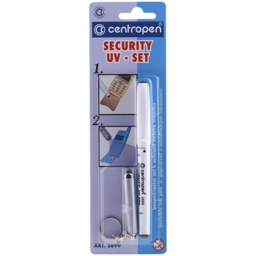 Маркер перманентный ультрафиолетовый "Security UV-Pen", фонарик