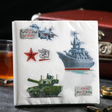 Салфетка "ПС Военная техника" 33*33см, 20 шт., 2-х слойная