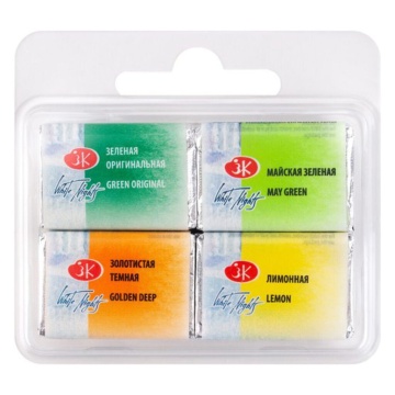 Акварельные краски худож.  4цв.*2,5мл Белые Ночи, кюветы, пластик 4