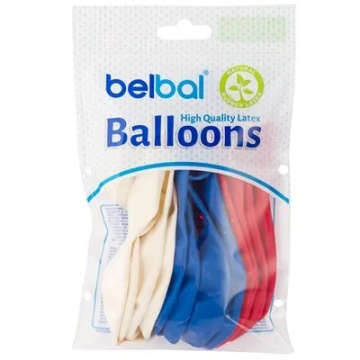 Набор шаров 14" Пастель "Триколор" 12шт/уп