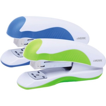 Степлер deVENTE 24/6, 26/6 до 20л, пластик, Color с каучуковой вставкой, ассорти