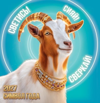 Календарь КВАДРАТ 230х235мм на 2027 год "Символ года. Светись! Сияй!" (12 л, скреп.)