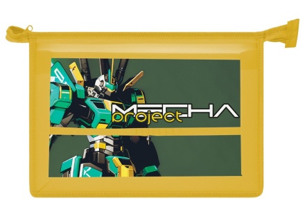 Папка д/труда А4 (325*230*100) 1отд. молния сверху, пластик "Зеленый робот"