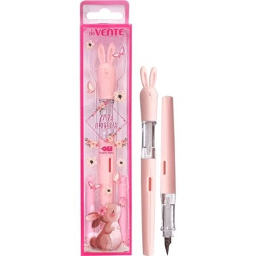 Ручка перьевая deVENTE.Зайка .2 сменных баллончика синие 0,8мл